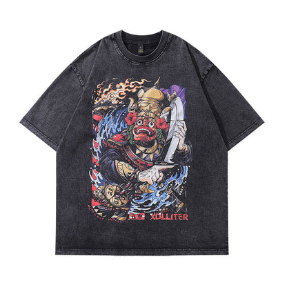 Men T-shirt Retro Short Sleeve T-shirt Men and Women