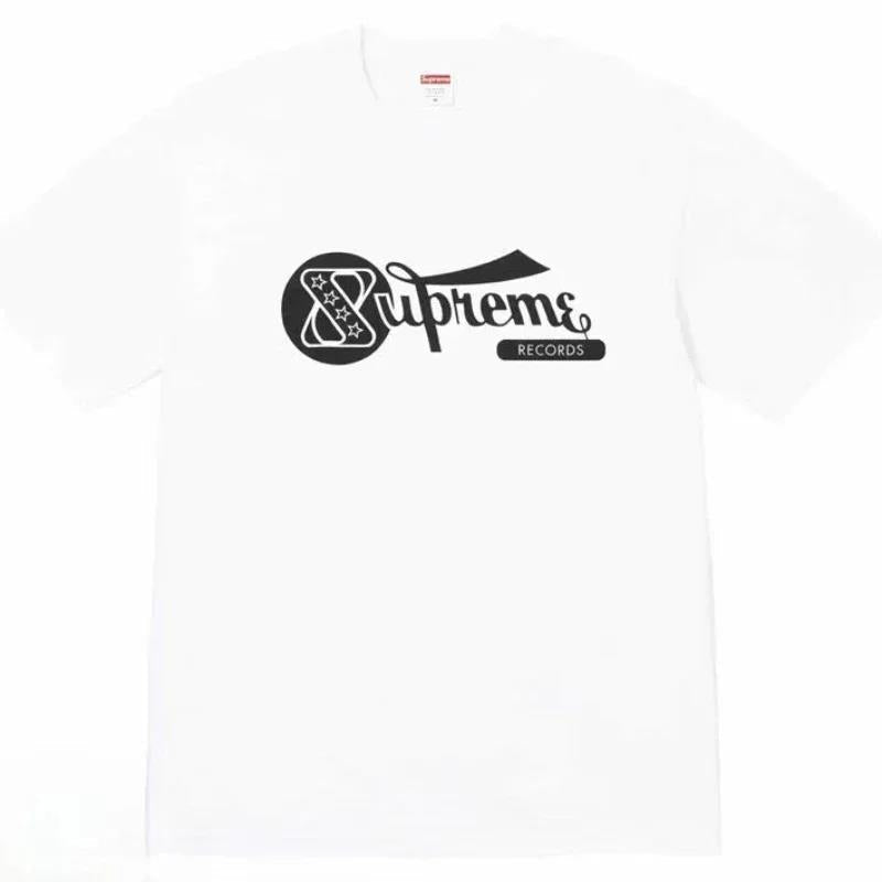 Supreme Men's Alphabet Cartoon Printed Cotton T-shirt Couple
