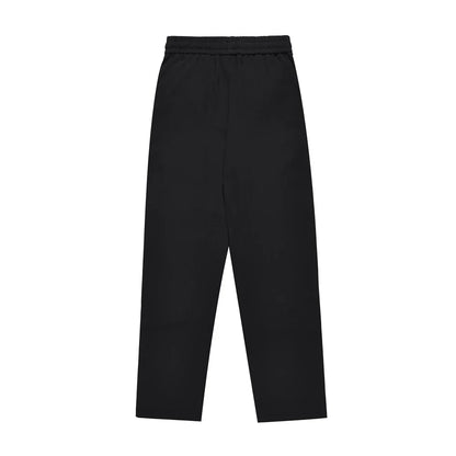 Men Sweatpants Solid Color Casual Trousers Elasticated Pants Wide-Leg Overalls