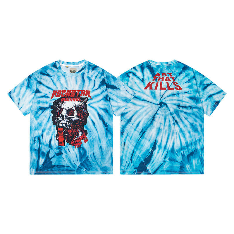 Gallery Dept T-Shirt Letter Pattern Washed Old Short Sleeve T-Shirt