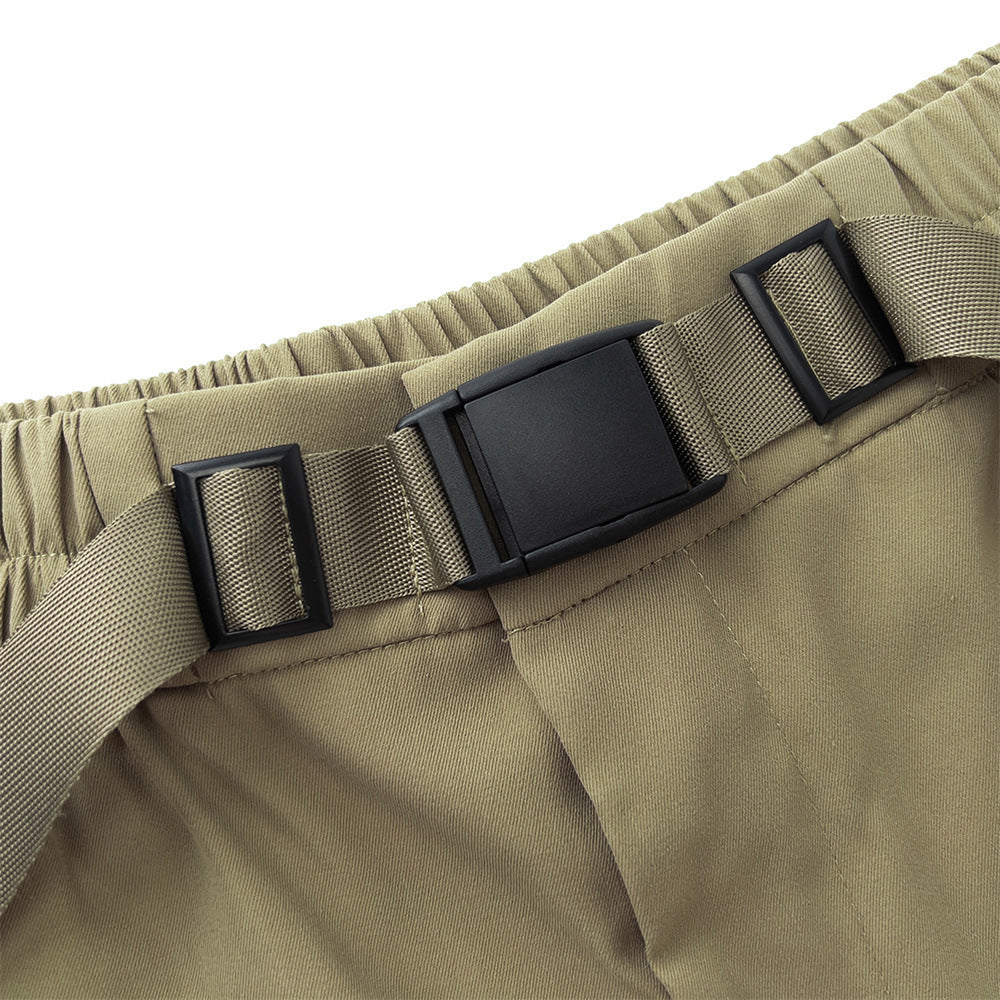 Men Shorts with Belt Tooling Loose Leisure Sports
