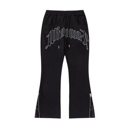 Cargo Pants Bell-Bottom Pants Embroidery Cross