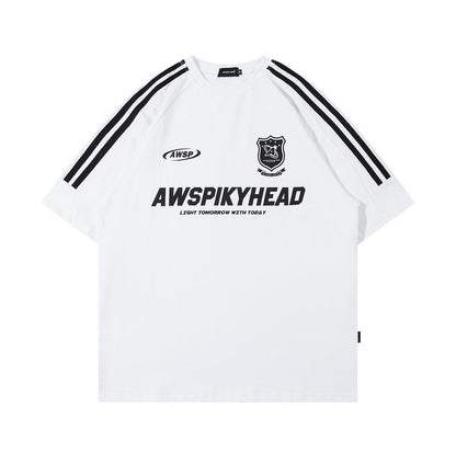Men T-Shirt Sports Jersey round Neck Short Sleeve T-shirt