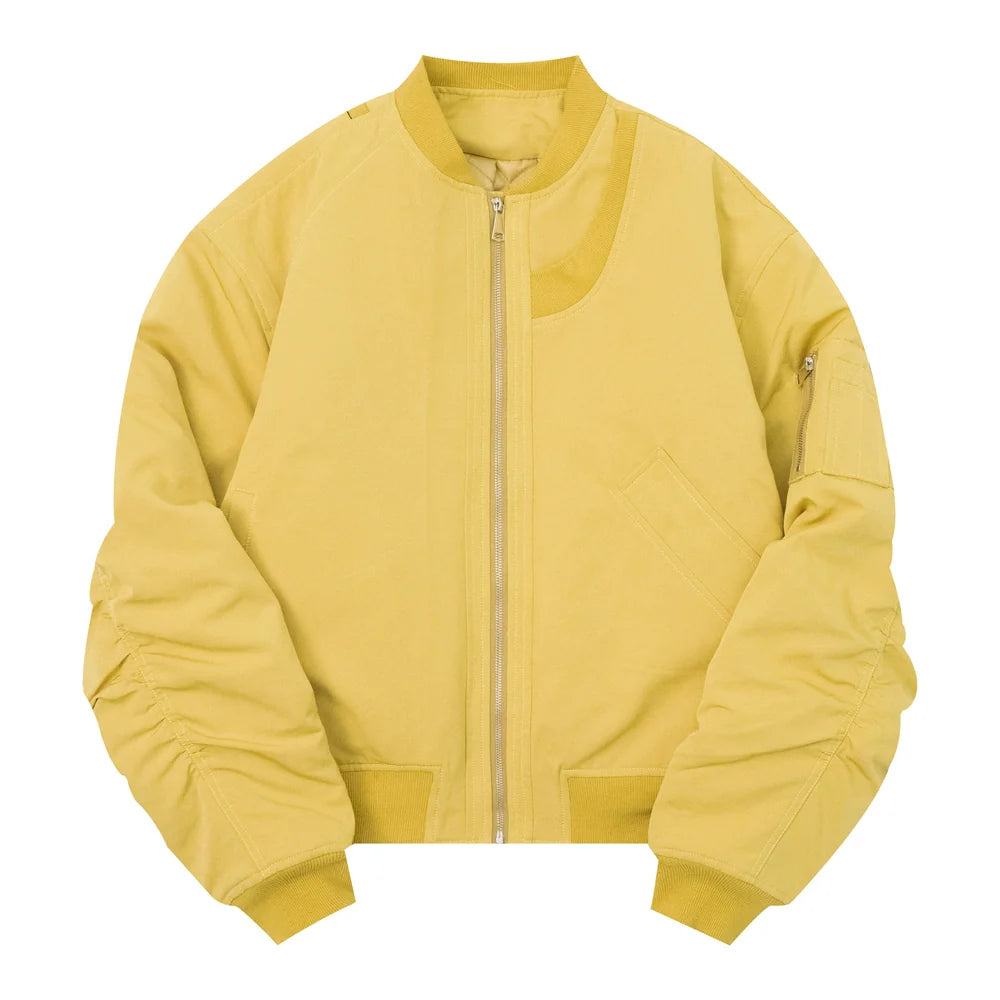 Men Jacket Coat Sleeve Baggy Coat Men's Baseball Uniforms Pilot Jacket Autumn and Winter