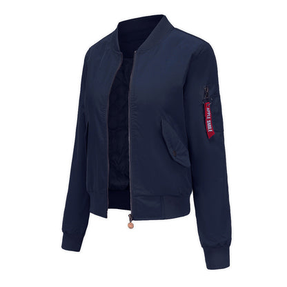 Women Trench Coat Bomber Jacket Women Baseball Jacket Spring and Autumn Flight Suit Long Sleeve Coat