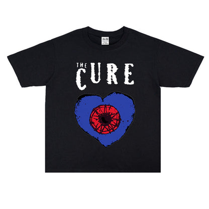 Rock Star T Shirt The Cure Band Music Print T-shirt Men's and Women's Cotton Loose