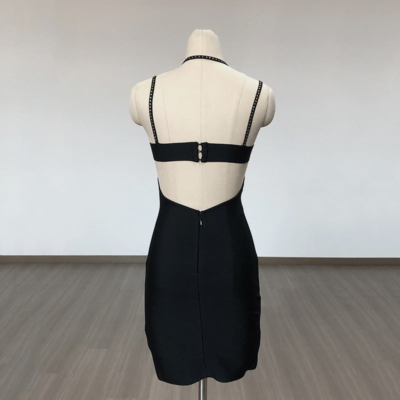 Women Evening Dress Sexy Dress Backless Slim Fit Bandage Dress