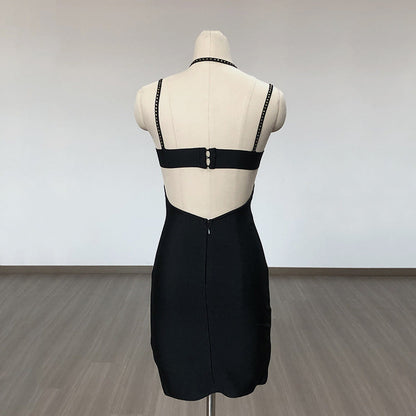 Women Evening Dress Sexy Dress Backless Slim Fit Bandage Dress