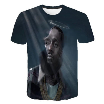 Nipsey Hussle T Shirts 3D Digital Printing Words