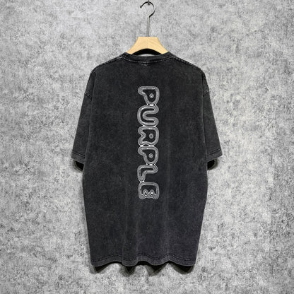 Purple Brand Distressed T Shirts Short Sleeve
