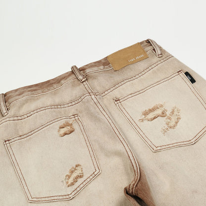 Men Jeans Ripped Distressed Trendy Loose