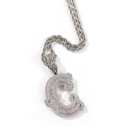 Jewelry Letter Necklace Fashion Full Diamond Barbed Rock Sugar Word Up St. Valentine's Spectrum