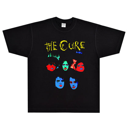 Rock Star T Shirt the Cure in between Days T-shirt Rock Band Loose Vintage Short Sleeve