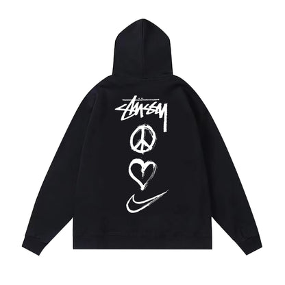 Stussy Hoodie Fall/Winter Fleece Hooded Sweater