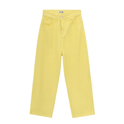 Men Sweatpants Simple Straight Casual Trousers Loose Jeans