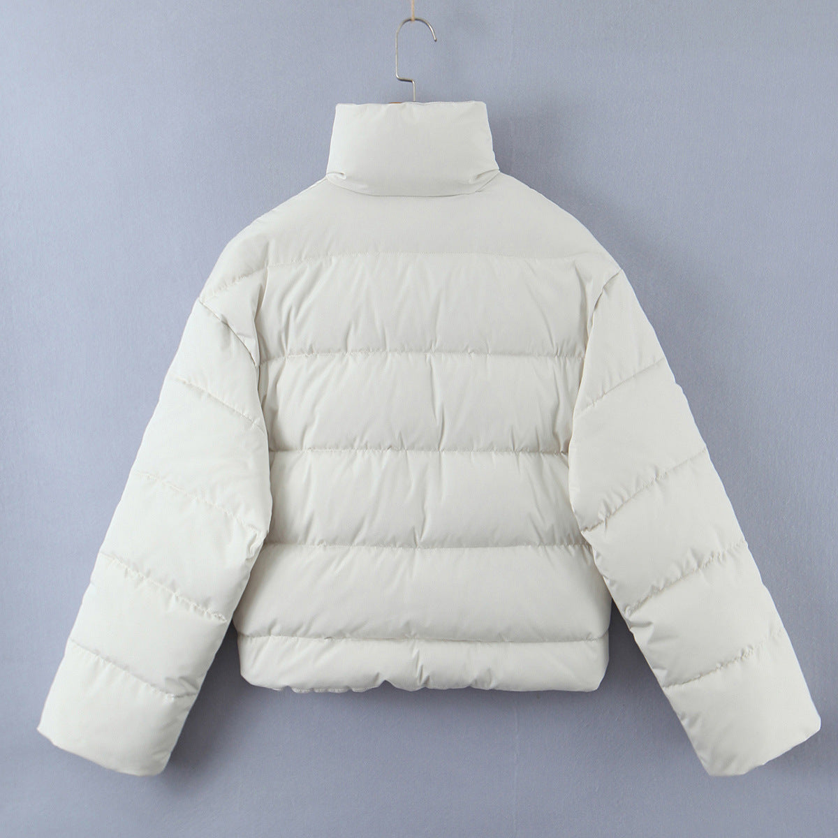 Women Cotton Coat Stand Collar Zipper Thickening Warm and Loose