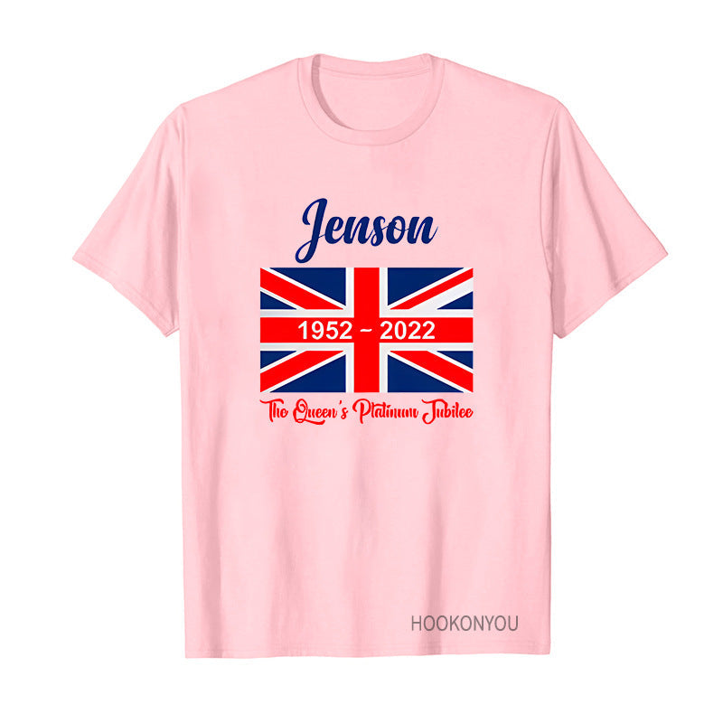 Inspired by Queen's Platinum Jubilee 2022 Elizabeth 70 Years T-shirt Printed Short Sleeve T-shirt