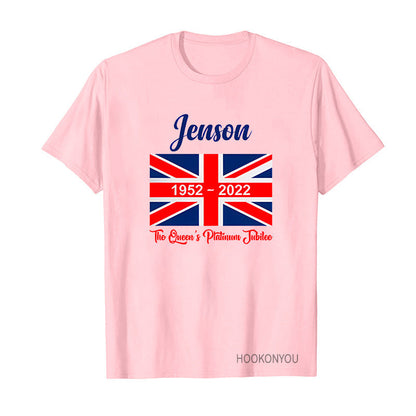 Inspired by Queen's Platinum Jubilee 2022 Elizabeth 70 Years T-shirt Printed Short Sleeve T-shirt