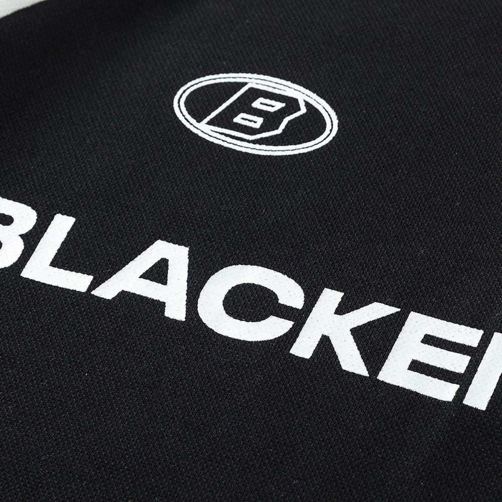 Men Long Sleeve T-shirt Stitching Printing Crew Neck