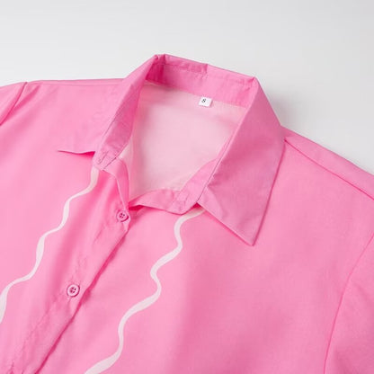 Women Tops Short Summer Shirt Casual Suit