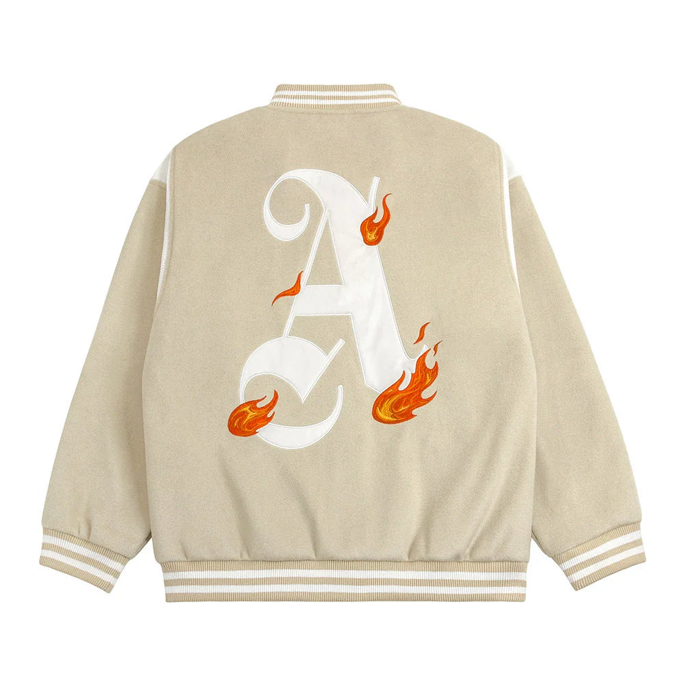 Men Jacket Coat Embroidered Baseball Uniform Jacket Men Baggy Coat Autumn and Winter