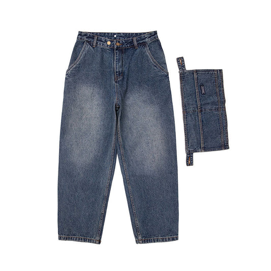 Men Jeans Amekaji Cargo Jeans Vintage Denim Pants Men