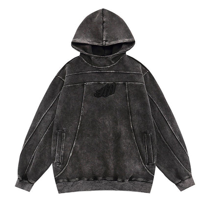 Men Hoodie Turtleneck Hooded Sweater Sweater Hip Hop Retro Couple Coat