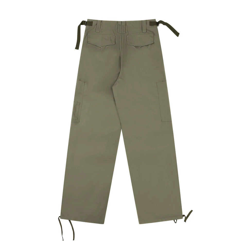 Men Sweatpants Casual Straight Trousers Loose Cargo Pleated Drawstring Ankle Banded Pants