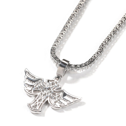 Jewelry Angel Wings Cross Diamond Pendant Fashion Angel Pieces Crosses Egypt Pieces Jesus Pieces St. Valentine's