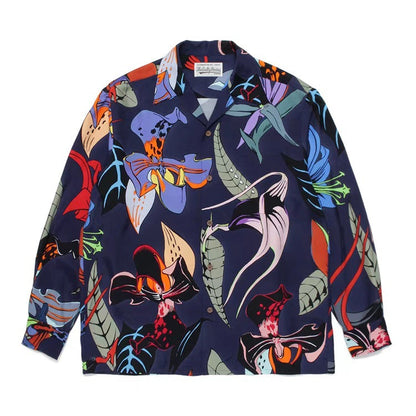 GUILTYPARTIES TIGER Shirts 21AW SKA JACKET Leopard print flower picture long-sleeved shirt