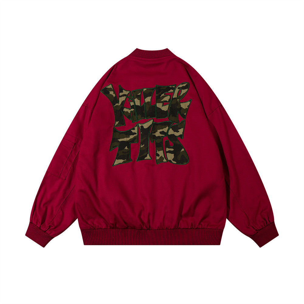 Men Jacket Coat Camouflage Embroidery Letters Casual Jacket Coat Men's Autumn and Winter