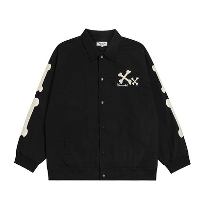 Men Jacket Coat Embroidered Baggy Coat Men's Vibe Spring and Autumn Bomber Jacket