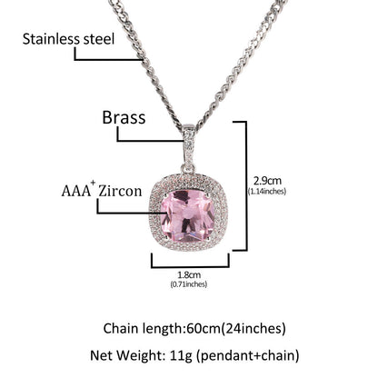 Jewelry Hip Hop Zircon Pendant Hiphop Trend ins St. Valentine's Spectrum