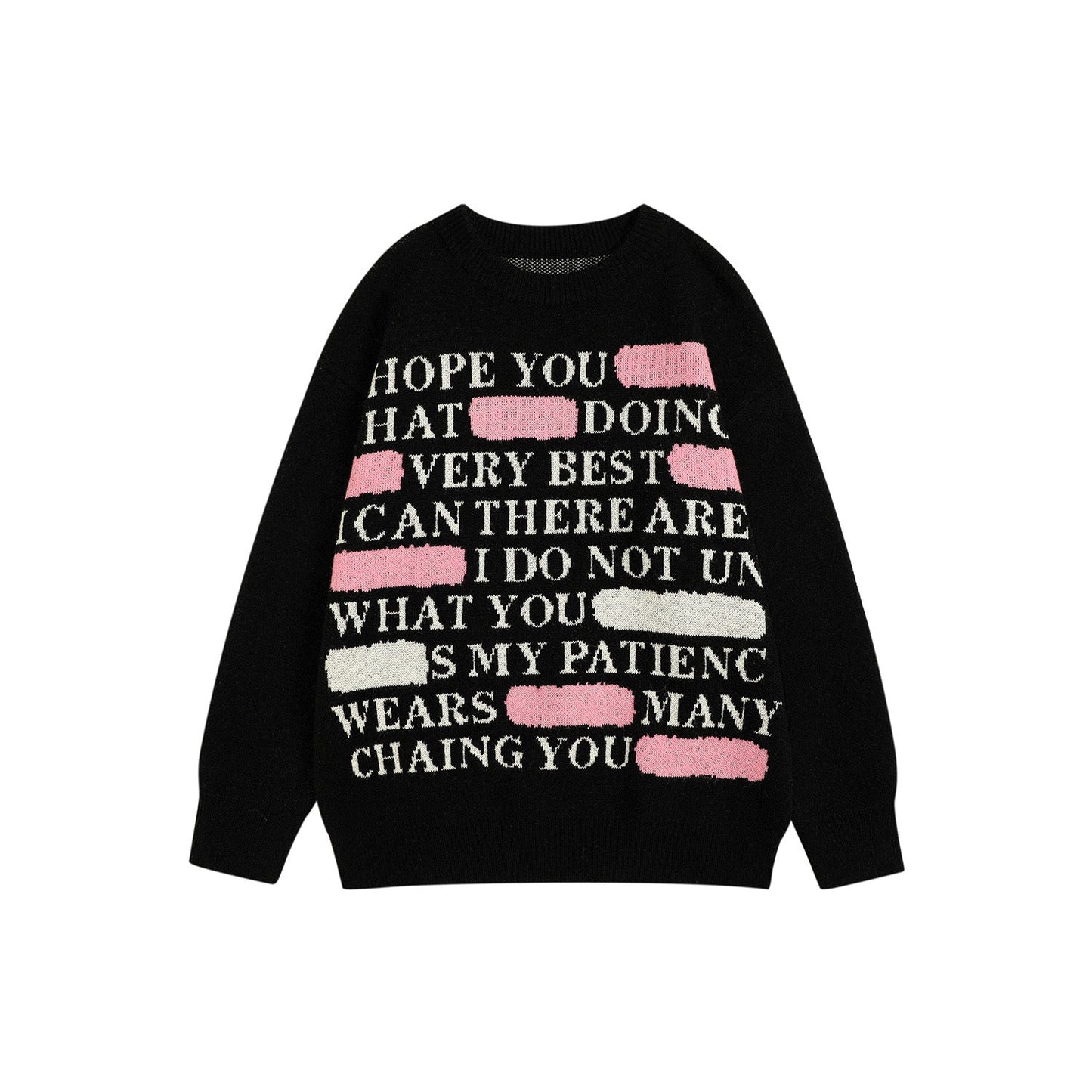 Women Sweater Knitted Couple Idle Style Pullover Sweater