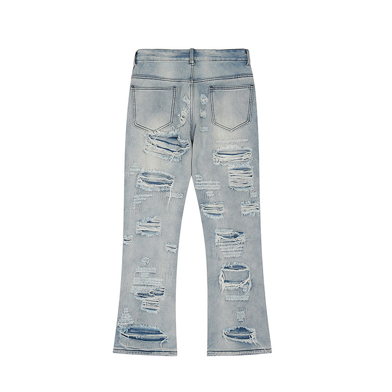 Men Jeans Loose Wide Leg Flared Jeans