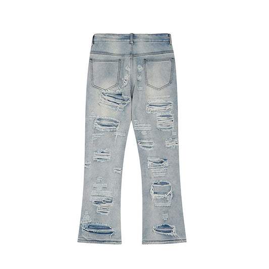 Men Jeans Loose Wide Leg Flared Jeans