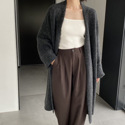 Women Cardigan Sweater Autumn and Winter Woolen Coat Baggy Coat Long Sleeve Jacket K331
