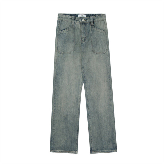 Men Jeans Retro Loose Casual Old