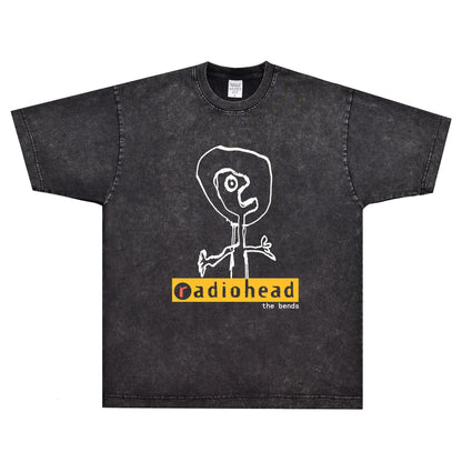 Rock Star T Shirt Radiohead High and Dry Rock American Street Loose Short Sleeve