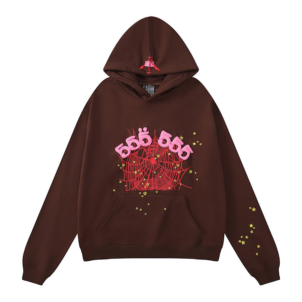 Sp5der Hoodie Spider Web Letters Puff Print