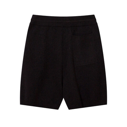 Men Shorts Retro Alphabet Jacquard Knitted Sports Shorts