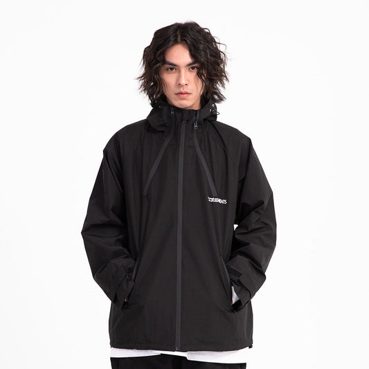 Men Jacket Coat Shell Jacket Men's Windproof Outdoor Sports Hooded Jacket Coat Loose
