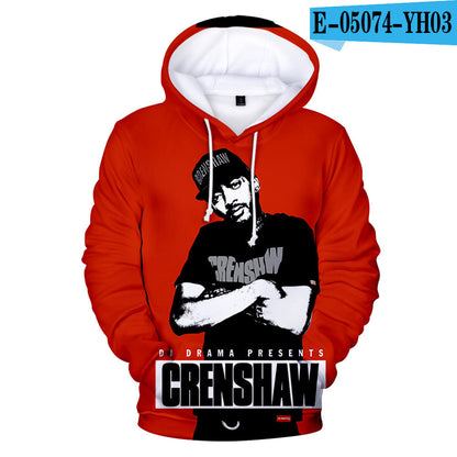 Nipsey Hussle Hoodie Digital 3D Printing