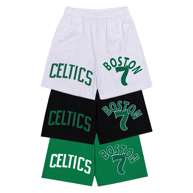 NBA Shorts NAB Celtic Sports Shorts Men's Running Loose Breathable
