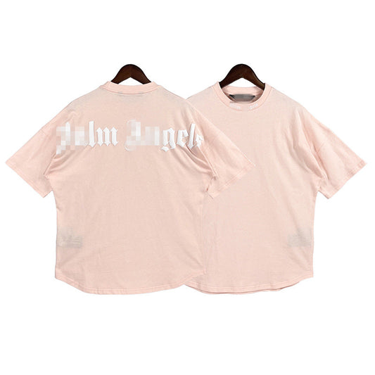Palm Angle T Shirts Foam Letter Printing Loose