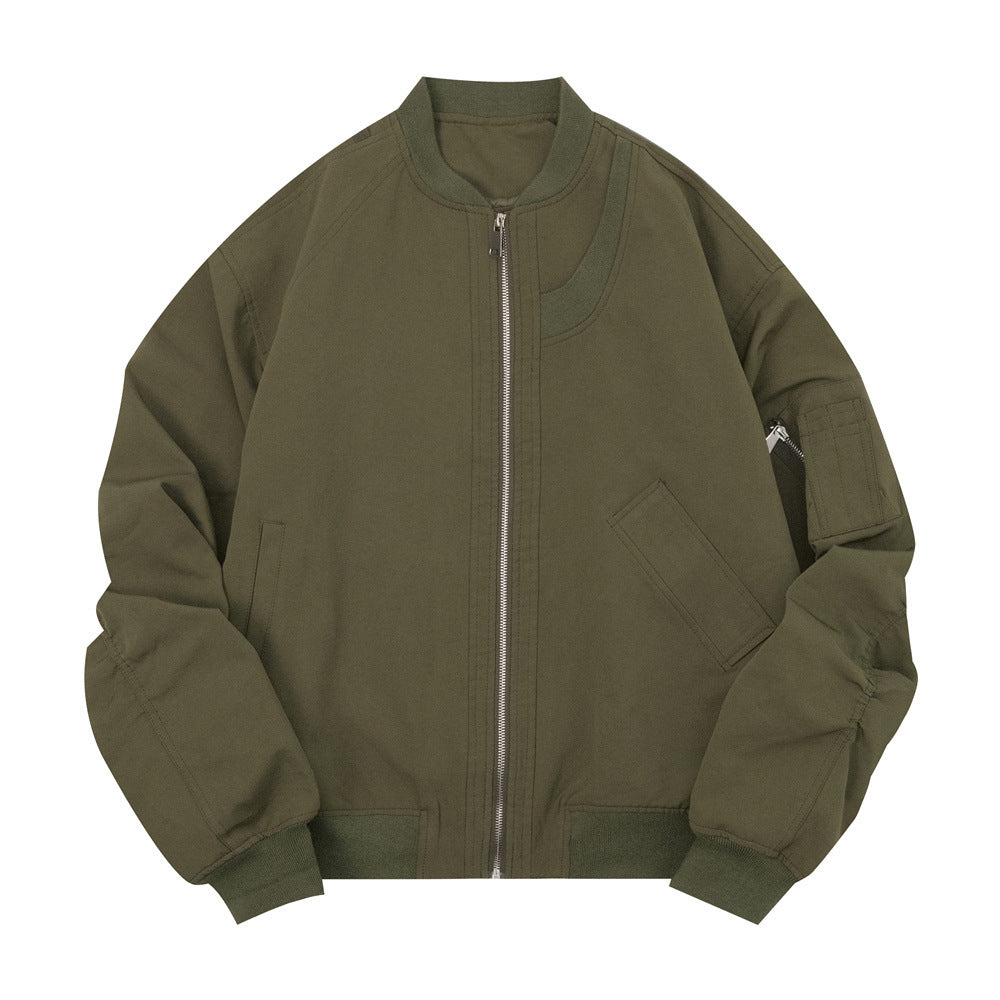 Men Jacket Coat Sleeve Baggy Coat Men's Baseball Uniforms Pilot Jacket Autumn and Winter