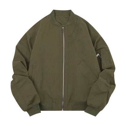 Men Jacket Coat Sleeve Baggy Coat Men's Baseball Uniforms Pilot Jacket Autumn and Winter