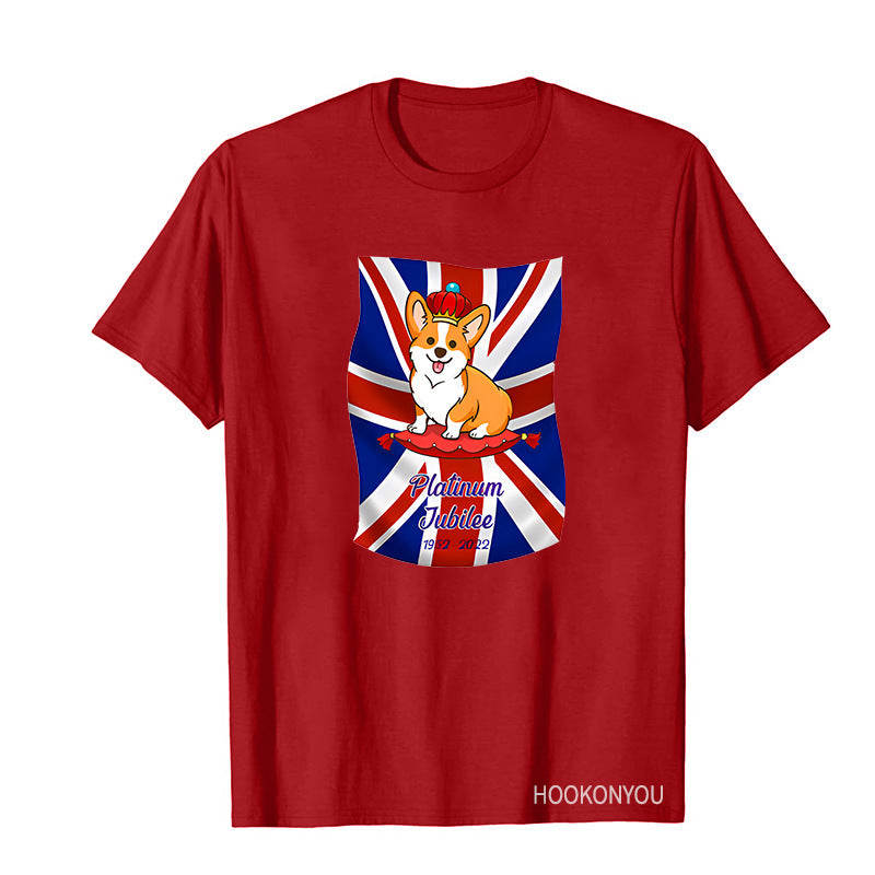 Inspired by Queen's Platinum Jubilee 2022 Elizabeth 70 Years T-shirt Logo Printed Short Sleeve T-shirt