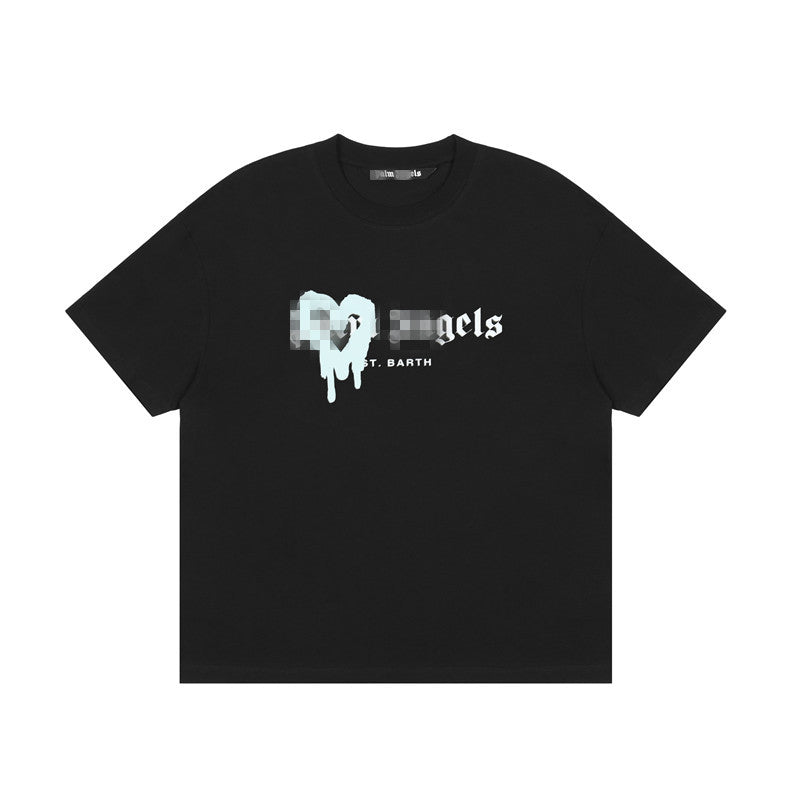 Palm Angle T Shirts Heart Printing Loose