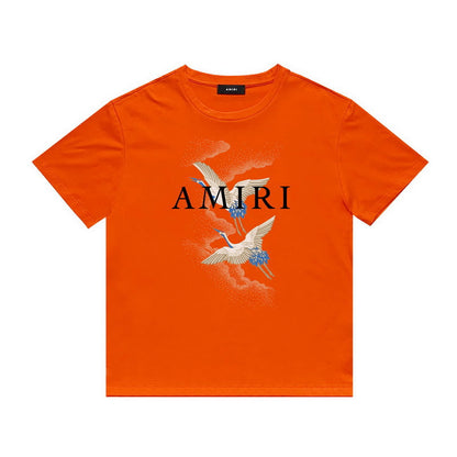 Amiri T Shirt Casual Hip Hop High Street round Neck Short Sleeve T-shirt